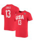 Фото #2 товара Women's Sylvia Fowles USA Basketball Red Name and Number Performance T-shirt