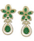 ფოტო #12 პროდუქტის Brasilica by EFFY® Emerald (5-1/4 ct. t.w.) and Diamond (1-1/4 ct. t.w.) Teardrop Earrings in 14k Gold or 14k White Gold, Created for Macy's