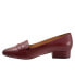 Фото #4 товара Trotters Joelle T2163-627 Womens Burgundy Narrow Leather Pumps Heels Shoes