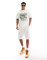 Фото #4 товара ASOS DESIGN oversized t-shirt in white with Malibu front print