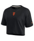 Women's Black San Francisco Giants Super Soft Short Sleeve Cropped T-shirt