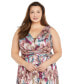 ფოტო #3 პროდუქტის Plus Size Metallic Floral Maxi Dress