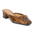 Фото #2 товара Matisse Basilio Snake Square Toe Block Heels Mules Womens Brown Dress Casual BAS