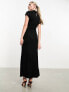 Фото #5 товара ASOS DESIGN twist front cut out midi dress with column skirt in black