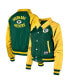 Фото #1 товара Women's Green Green Bay Packers Coaches Raglan Full-Snap Jacket