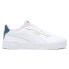 Фото #1 товара Puma Carina 2.0 Perforated Platform Womens White Sneakers Casual Shoes 38584927