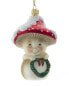 Фото #1 товара Kurt Adler 5In Glass Merry Little Mushroom Guy Ornament Multicolor