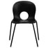 Hercules Series 770 Lb. Capacity Designer Black Plastic Stack Chair With Black Frame
