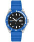 ფოტო #1 პროდუქტის Men's Finn Blue Silicone Strap Watch 44mm