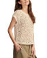 ფოტო #3 პროდუქტის Women's Cotton Crochet Sweater Vest