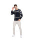 Фото #2 товара Свитер Campus Sutra мужской Синий & Серый Приталенный пуловер