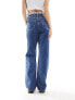 Dr Denim Echo straight leg jeans in steam mid retro