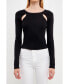 Women's Double Cut Out Knit Top