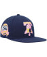ფოტო #1 პროდუქტის Men's Navy Philadelphia 76ers 60th Anniversary Burnt Sunrise Fitted Hat