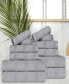 Фото #18 товара Roma Ribbed Turkish Cotton Quick-Dry Solid Assorted Highly Absorbent Towel 12 Piece Set