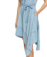 Фото #4 товара Платье с поясом и асимметричным кроем DKNY для женщин