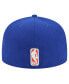 Фото #4 товара Men's Blue New York Knicks Court Sport Leather Applique 59fifty Fitted Hat