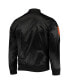 Фото #4 товара Men's Black San Francisco Giants Wordmark Satin Full-Snap Jacket