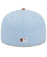 Фото #3 товара Men's Light Blue/Brown Boston Red Sox Spring Color Basic Two-Tone 59Fifty Fitted Hat