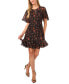 ფოტო #2 პროდუქტის Women's Raglan Flutter-Sleeve Tie-Waist Dress