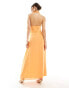 Фото #2 товара Vero Moda halterneck maxi dress in orange