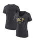 ფოტო #1 პროდუქტის Women's Heather Charcoal UCF Knights Evergreen Campus V-Neck T-shirt