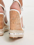 Фото #3 товара Steve Madden Madalyn studded cork wedges in white