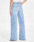 Фото #2 товара Women's Tied Wide-Leg Jeans, Created for Macy's