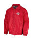 Фото #4 товара Men's Red Cincinnati Reds Coach's Raglan Full-Snap Windbreaker Jacket