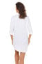 Фото #3 товара Dotti 260908 Women's On Island Time Cotton Dress Shirt Cover-Up Swimsuit Size S