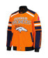 ფოტო #3 პროდუქტის Men's Orange Denver Broncos Power Forward Racing Full-Snap Jacket