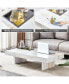 Фото #3 товара MDF Coffee Table with Marble Patterns, 47.2"x 23.6"x 12"