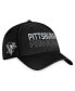 Фото #1 товара Men's Black Pittsburgh Penguins Authentic Pro Road Flex Hat