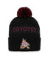 Men's Black, Garnet Arizona Coyotes 2022 NHL Draft Authentic Pro Cuffed Knit Hat with Pom