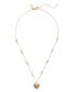Фото #2 товара COACH cubic Zirconia Signature Quilted Heart Pendant Necklace