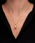 ფოტო #2 პროდუქტის Cultured Freshwater Pearl with Diamond Crossed Pendant in 14K Yellow Gold