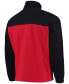 ფოტო #4 პროდუქტის Men's Black/Red Wisconsin Badgers Flanker III Fleece Team Full-Zip Jacket