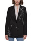 Фото #1 товара Women's Embellished Button-Front Blazer