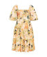 ფოტო #3 პროდუქტის Plus Size Ariella Puff Sleeves Tier Print Dress