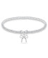 ფოტო #1 პროდუქტის Bead Bow Charm Bracelet in Silver Plate