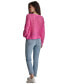 ფოტო #2 პროდუქტის Women's V-Neck Open-Stitch Cotton Sweater