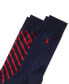 Men's Dot & Stripe Slack Socks, 2-Pack