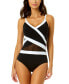 Фото #1 товара Women's Mesh-Insert Section One-Piece Swimsuit