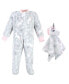 ფოტო #1 პროდუქტის Baby Boys Flannel h Sleep and Play and Security Toy one piece, Whimsical Unicorn