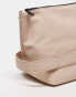 Фото #2 товара ASOS DESIGN large wash bag with clip sides in taupe