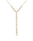Фото #1 товара T Tahari gold-Tone Clear Light Glass Stone Y Necklace