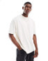 ASOS DESIGN oversized t-shirt in white with line drawing back print