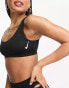 Nike Swimming Icon Sneakerkini scoop neck bikini top in black Черный, XS - EU 32-34 - фото #4