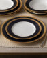 Odessa Cobalt Gold Set of 4 Dinner Plates, Service For 4