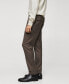 Men's Pleat Detail Wool Pants